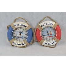 Mentőöv falióra, kék színben