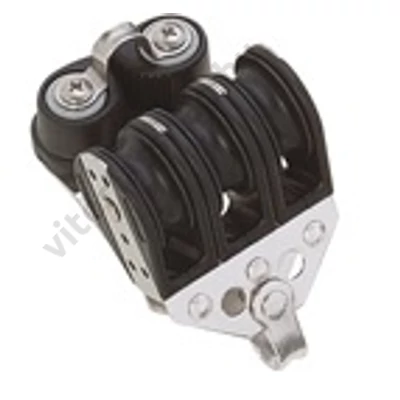 Füles tripla csiga 10 mm-es kötélig, klemes