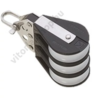 Füles tripla csiga 12 mm-es kötélig