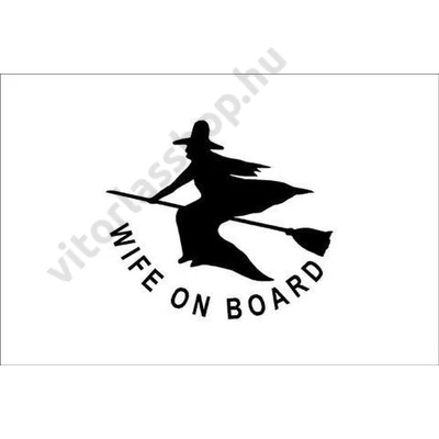 &quot;Wife on board&quot; lobogó, tépőzáras