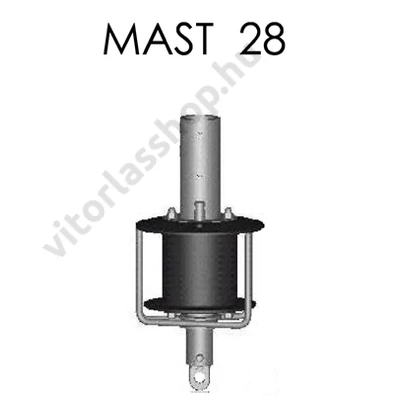 Mast 28 fockroller, merev vorstaggal
