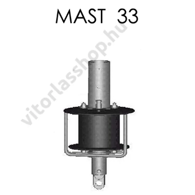 Mast 33 fockroller, merev vorstaggal