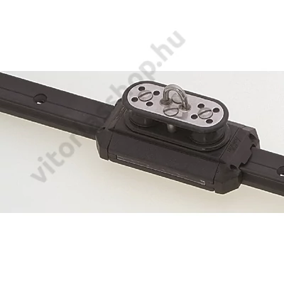 Füles traveller kocsi 25 mm-es X traveller sínhez, két csigakerekes