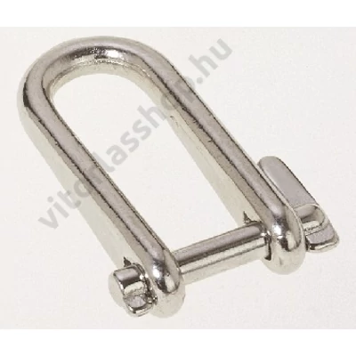 Kovácsolt D sekli, 6 mm, biztonsági stiftes