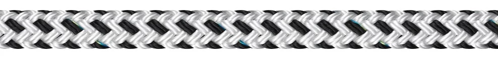 Liros Portó kikötő kötél 12 mm, fehér-fekete