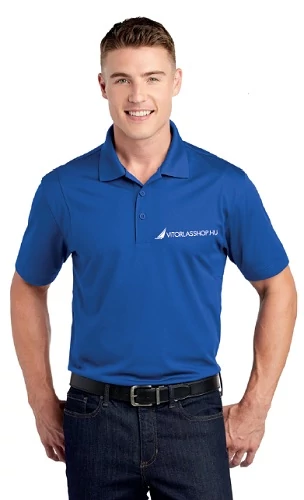 Kék galléros rövidujjú poló - vitorlasshop.hu - M